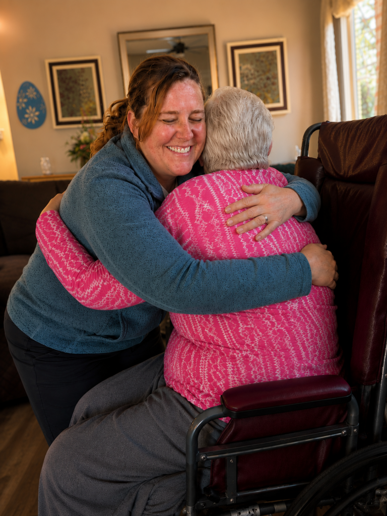 Shelley Hugging Resident - Dementia Communication